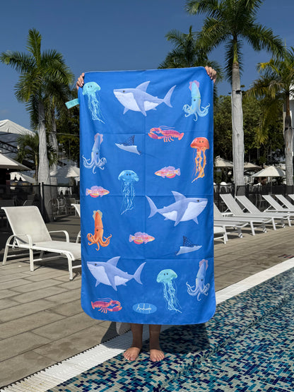 Toalla microfibra Criaturas del mar