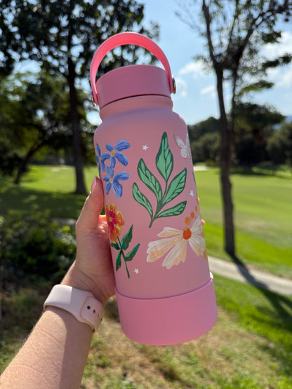 Termo - Flores rosado 1000 ml