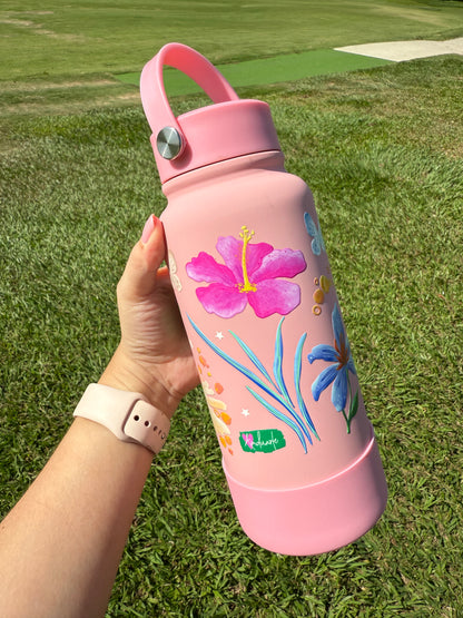 Termo - Flores rosado 1000 ml