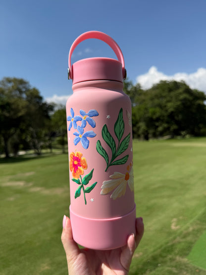 Termo - Flores rosado 1000 ml