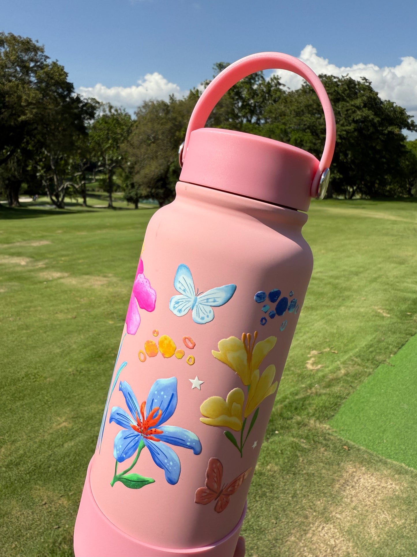 Termo - Flores rosado 1000 ml