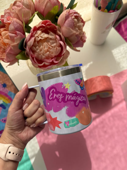 Termo tipo mug - Eres mágica blanco 350 ml