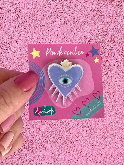 Pin Corazón Lila