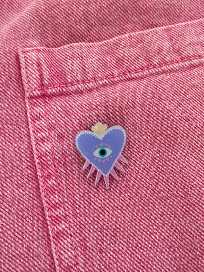 Pin Corazón Lila