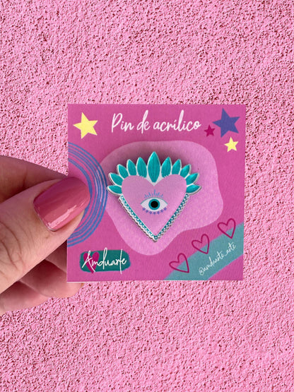 Pin Corazón Rosado