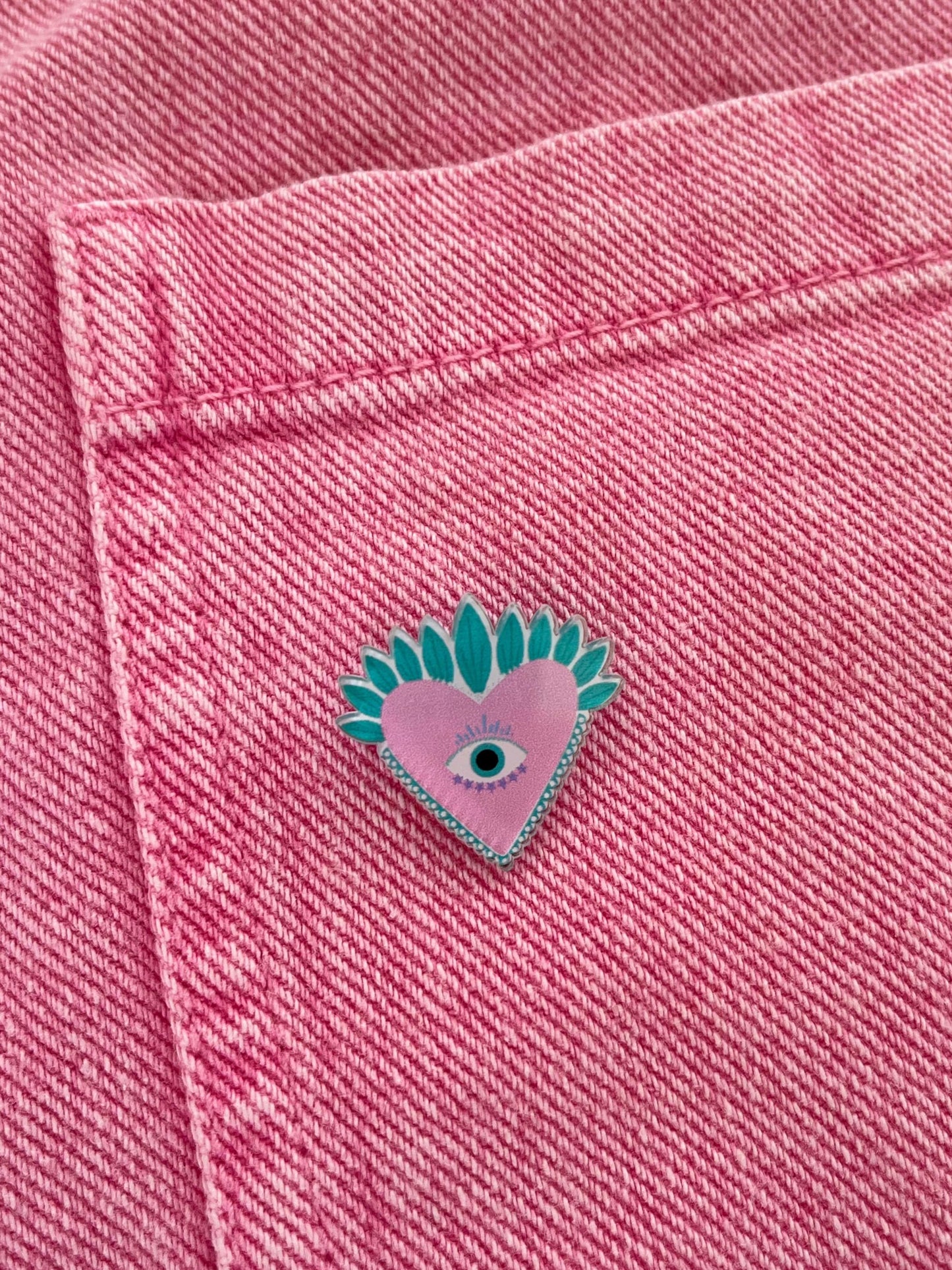 Pin Corazón Rosado